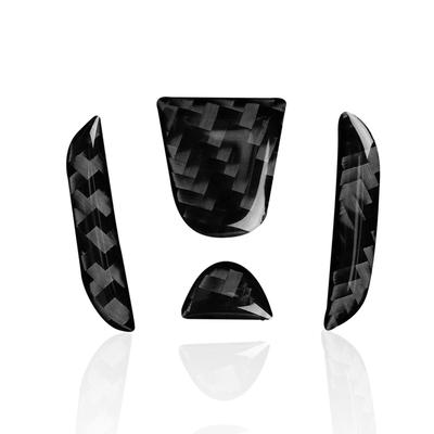 4PCS Civic 10th Generation Car Steering Wheel H Shape Logo Emblem Badge Carbon Style