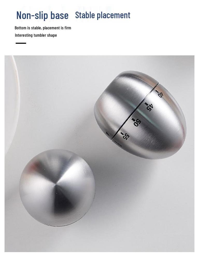 Stainless Steel Apple Kitchen Timer for Cooking and Baking