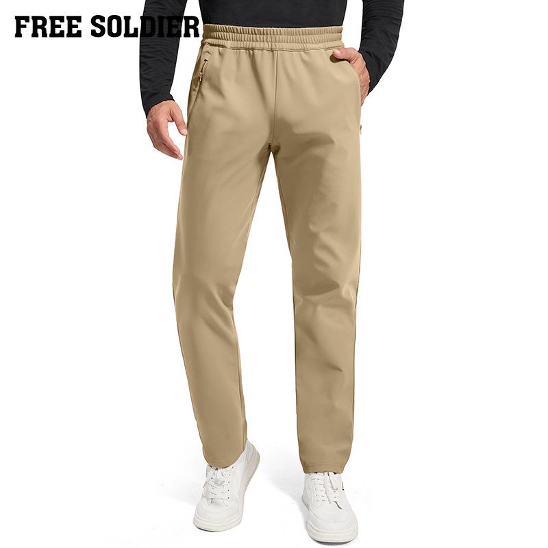 

Free Soldier Men s Softshell Fleece-lined Waterproof Pants: Windproof, Wear-resistant for Outdoor Mountaineering, Skiing & Casual Wear 32W/30L хаки