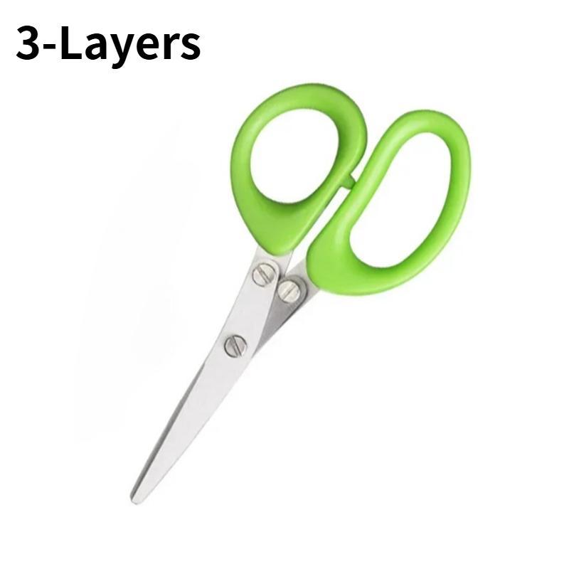 

1 шт./2 шт. Новые кухонные ножницы из нержавеющей стали, 3/5-слойные, подходят для нарезки и приготовления чили, лука и кинзы