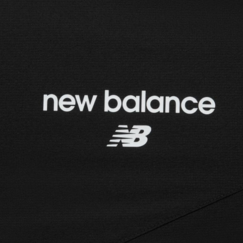 New Balance Logo Full-Zip Woven Jacket Asia Sizing 'Black White' Unisex AMJ22350-BK