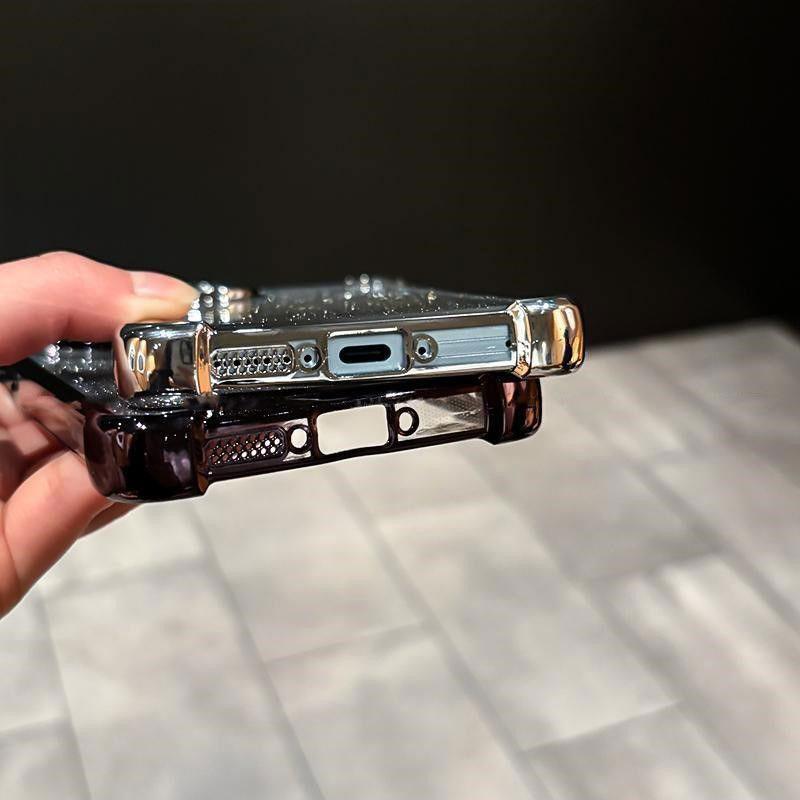 Luksusowe etui na telefon z pełnym brokatem i metaliczną krawędzią dla TECNO SPARK 40 Pro+ 40 Pro 40C Slim Odporny na wstrząsy Bumper