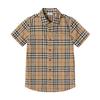 8078748 A7028 Vintage Check Stretch Boys  Short Sleeve Kids Shirt