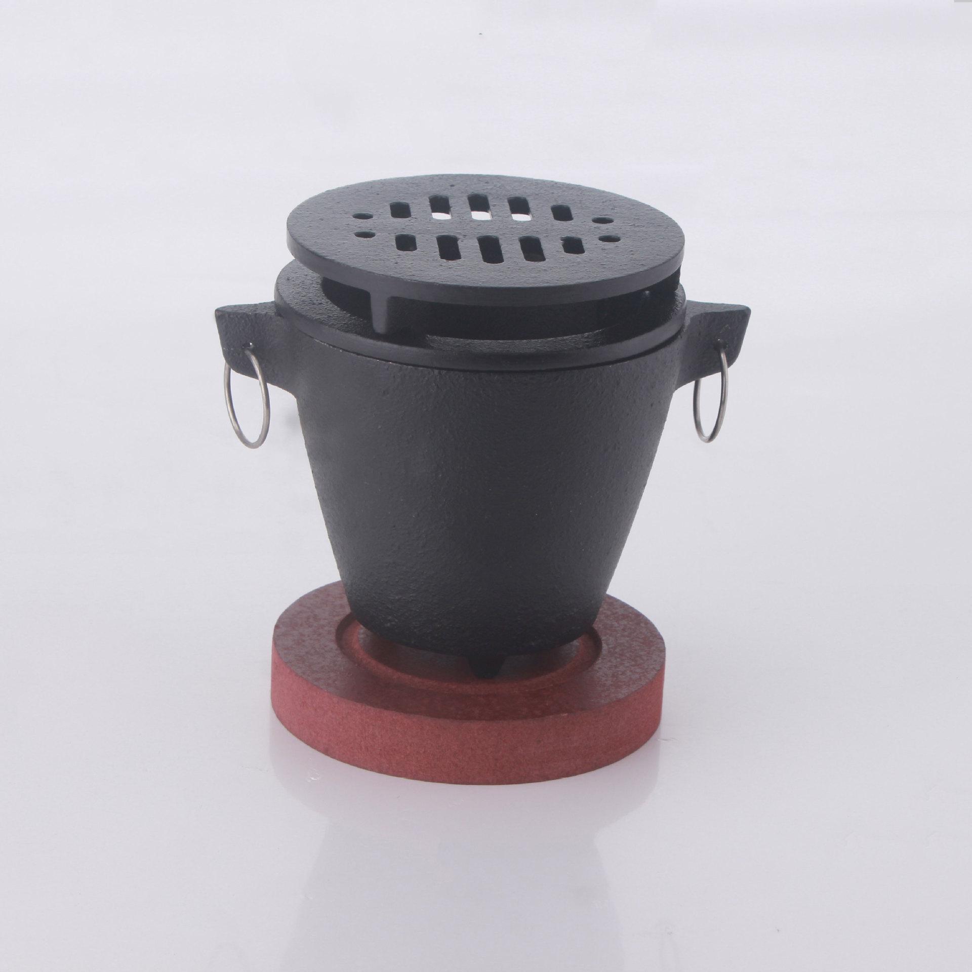 Portable Cast Iron Mini Stove - Single-Person Heater/Grill чёрный