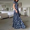 Spring 2026 Women's Fashion: Elegant European and American Plant Print Long Dresses