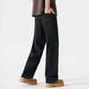 Black Tencel Jeans Men's Trendy Brand Summer New Lyocell Loose Straight Drop Casual Pants