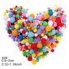 100~300pcs Mini Fluffy Soft Ball Handmade Accessories Colorful High Elastic Balls DIY Polyester Plush Ball 0.8cm~3cm TMZ