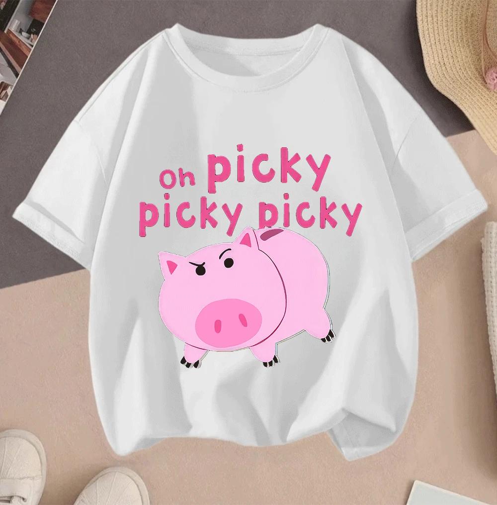 2026 Toy Story Cartoon Hot Sale 2D Print Casual Summer Short Sleeve Tops For Teenagers Boys Girls