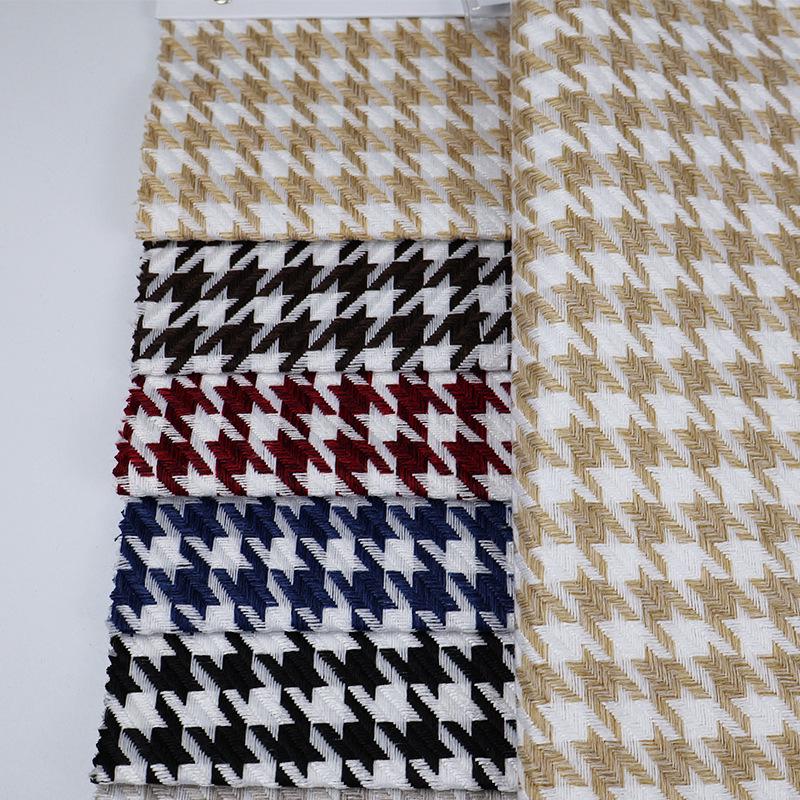 

Houndstooth Sofa Fabric Throw Pillow Cushion, Handmade