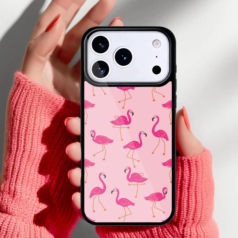 Flamingo Phone Case for iPhone 17 16 15 14 13 Pro Max Back Cover for 12 11 Pro Coque