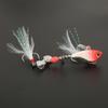 Sequin Luminous Simulation Artificial Fishing Lure Bait with Feather Rotation VIB Fish Shape