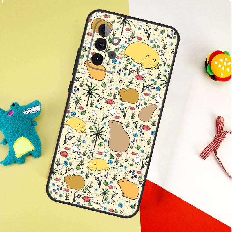 Capybara  liebes Tier Für Samsung Galaxy A54 A34 A14 A55 A35 A15 A53 A33 A13 A05 A06 A16 A22 A32 A52 Handyhülle
