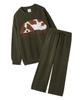 Air Moco Sleeping Dog JQD Pullover Long Pants Set Green & (PWNT245363) Women's