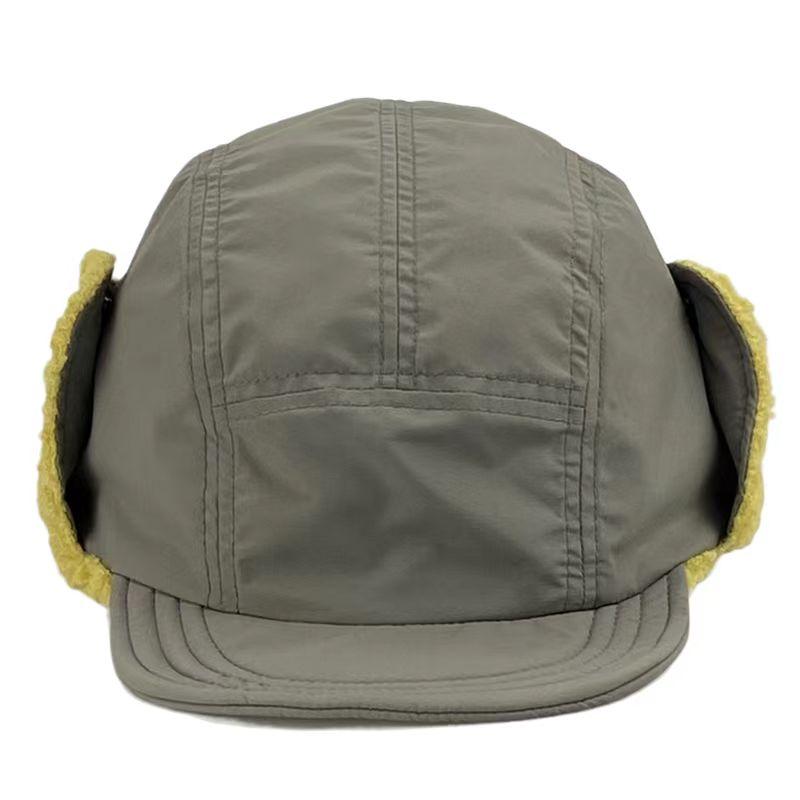 Custom Winter Unisex Ushanka Fleece-Lined Hats Warm Polyester Sherpa Bomber Beanies Russian Earflaps Aviator Hat adults серый