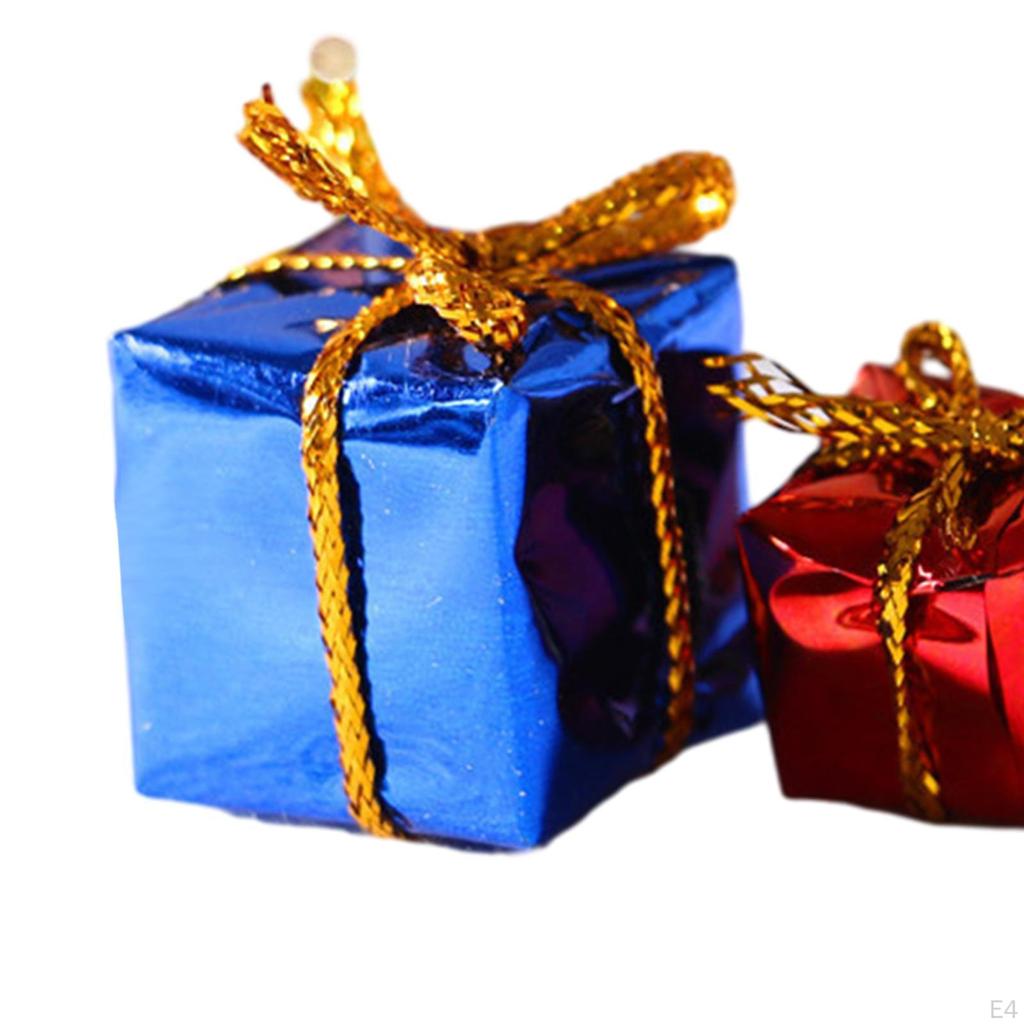 2 Mini Dollhouse Ornaments Boxes, Christmas Tree Hanging Decorations, Party Favors