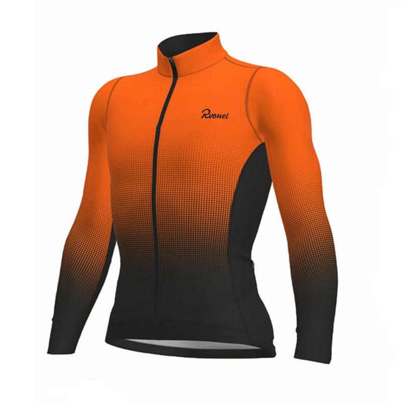 Rvouei New Pro Team Breathable Long Sleeve Men Cycling Jersey Set MTB Bike Clothing Autumn Bicycle Clothes Maillot Ropa Ciclismo