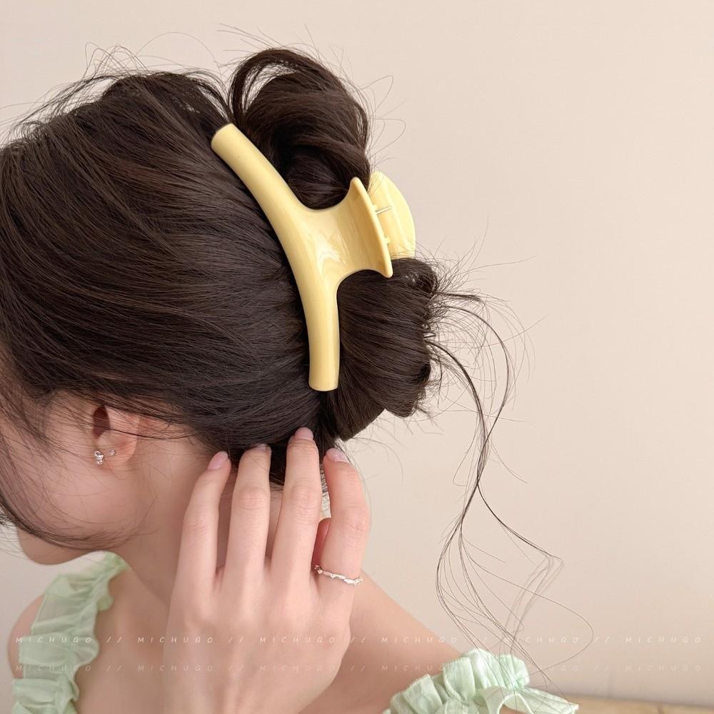 Raspberry Color Hollow Hair Clip Polka Dot Hairpin Fashion Hair Claw Clip Headdress