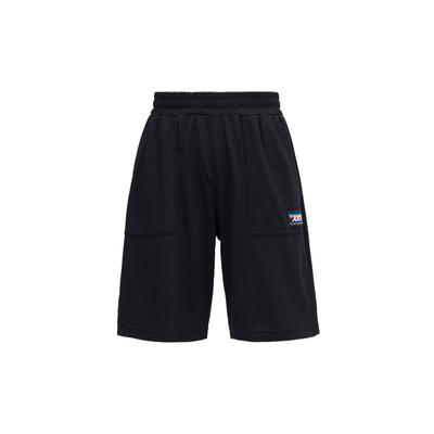 Life Collection Solid Color Knit Casual Shorts Men Shorts Black 152328301-2