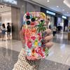 Tropical Collage Palm Fruit Seafood Wavy Edge Phone Case For iPhone 17 16 15 14 13 12 11 8 7 Plus Pro Max Summer Cover