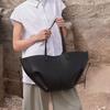 Large Capacity Cowhide Tote Bag Urban Minimalist Style Leather Underarm Bag Versatile Shoulder Crossbody Bag Trendy Bucket Bag