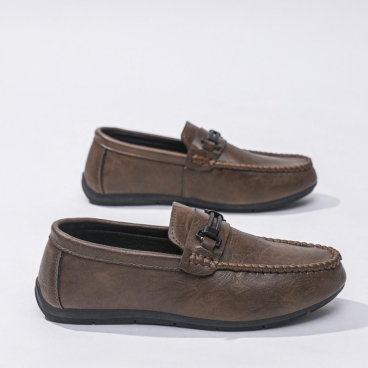 

Обувь Мужская One Pedal Doudou Лоферы Повседневная Платье Британский Дышащий Мужской Цвет Мягкий Подошва Тренд Вождение 44