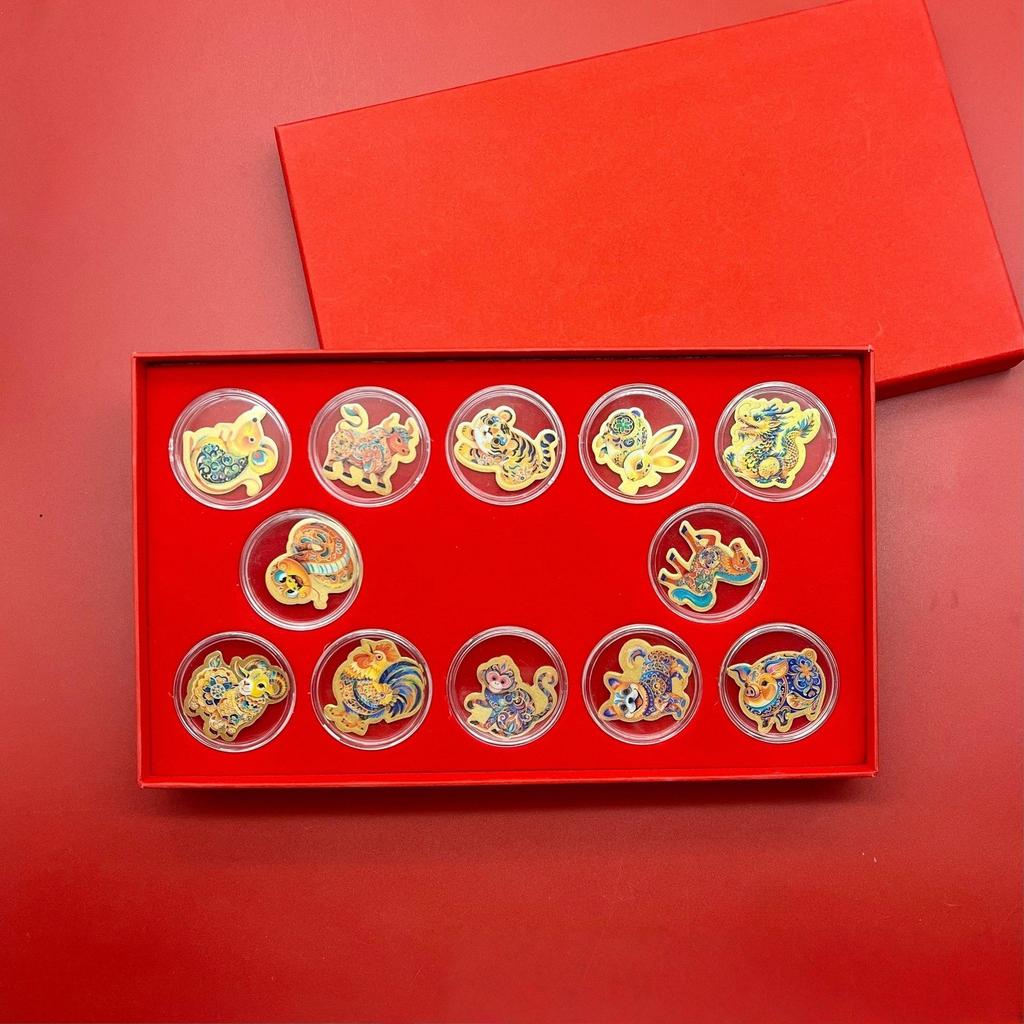 Year of the Horse 999 Fine Gold Zodiac Phone Stickers - Cultural Souvenir Gift Set