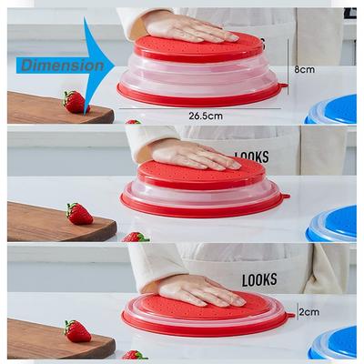 Microwave Splash Guard, Foldable Microwave Cover with Hook and Hole, Splash Guard for Plates and Bowls, Kitchen Tools, BPA Free