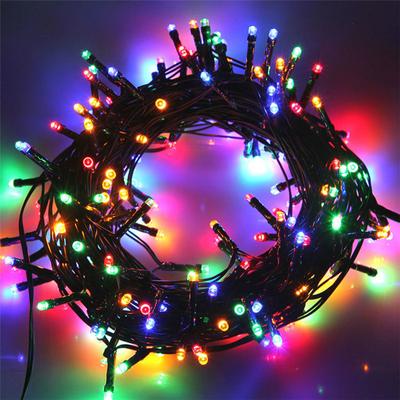 Cordas de luzes LED estrelas luz de fada linha preta anti aog luzes coloridas