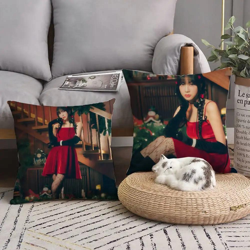 Kpop Apink Doll In 'Pink Christmas' Pillow Case Square Pillow Bedroom Sofa Leisure Comfort Cushion Living Room Home Decoration