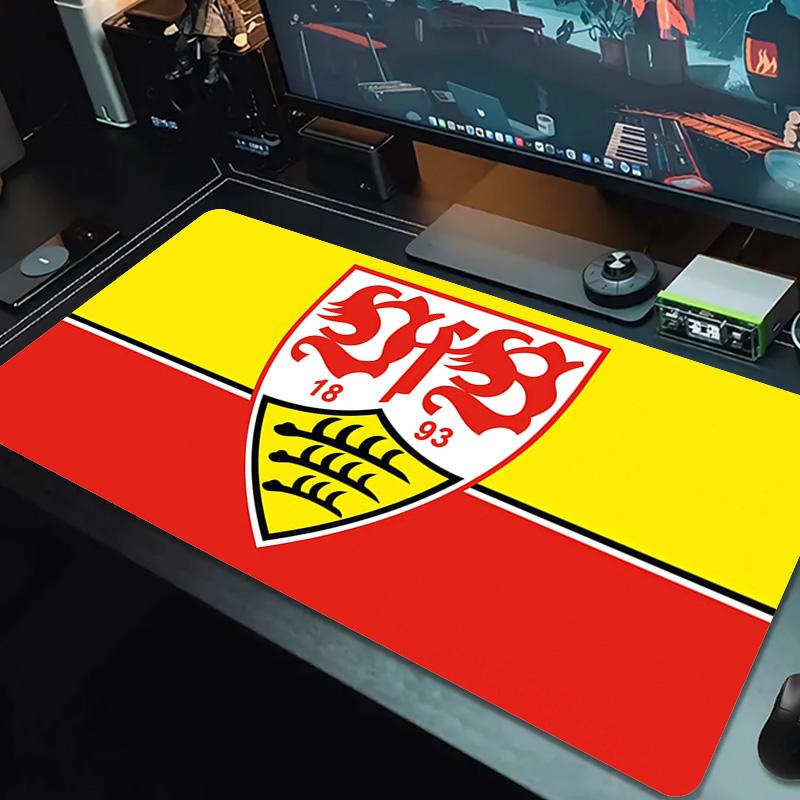 VfB Stuttgart Druck Kissen Rutschfest Laptop Tablet Großes Mauspadd XXL Matte Mini-PC Spielmatte Mit Verriegeltem Rand