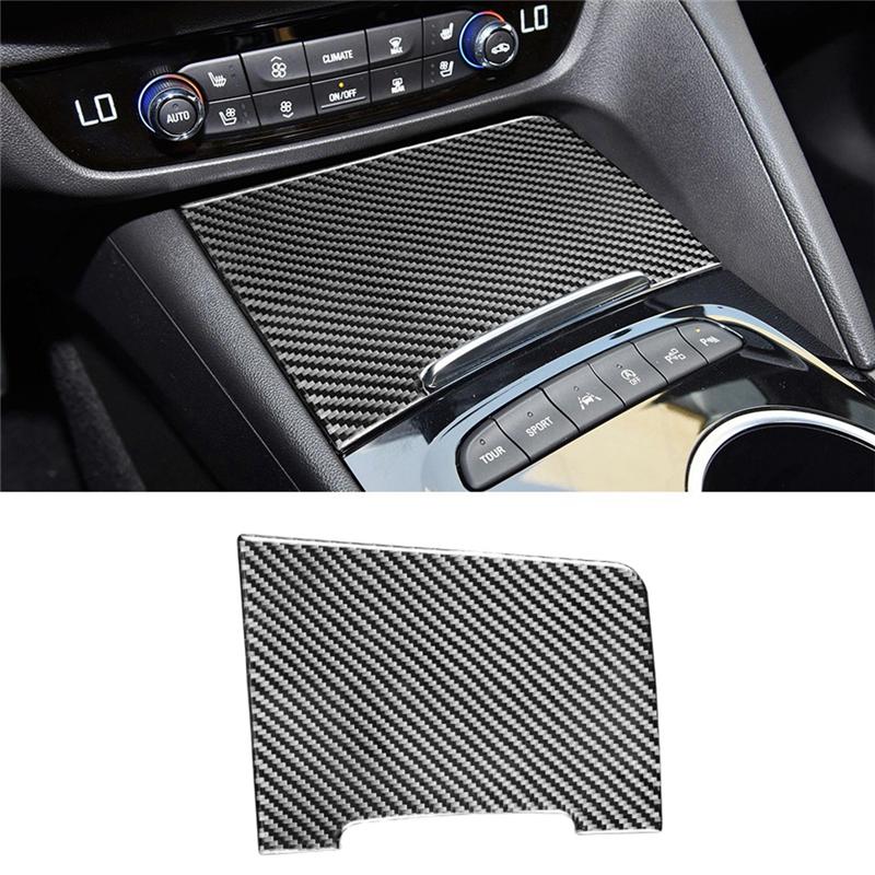 Carbon Fiber Center Control Cup Holder Panel Cover Trim Sticker For Buick Regal 2017- Accessories