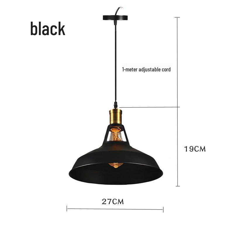 Retro Wrought Iron Single Head Chandelier Pendant for Restaurants, Bars, Cafes, and Stores