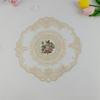 28 Cm Lace Coaster Embroidery Retro Lace Placemat Dust Cover Towel Coffee Table Mat Decoration