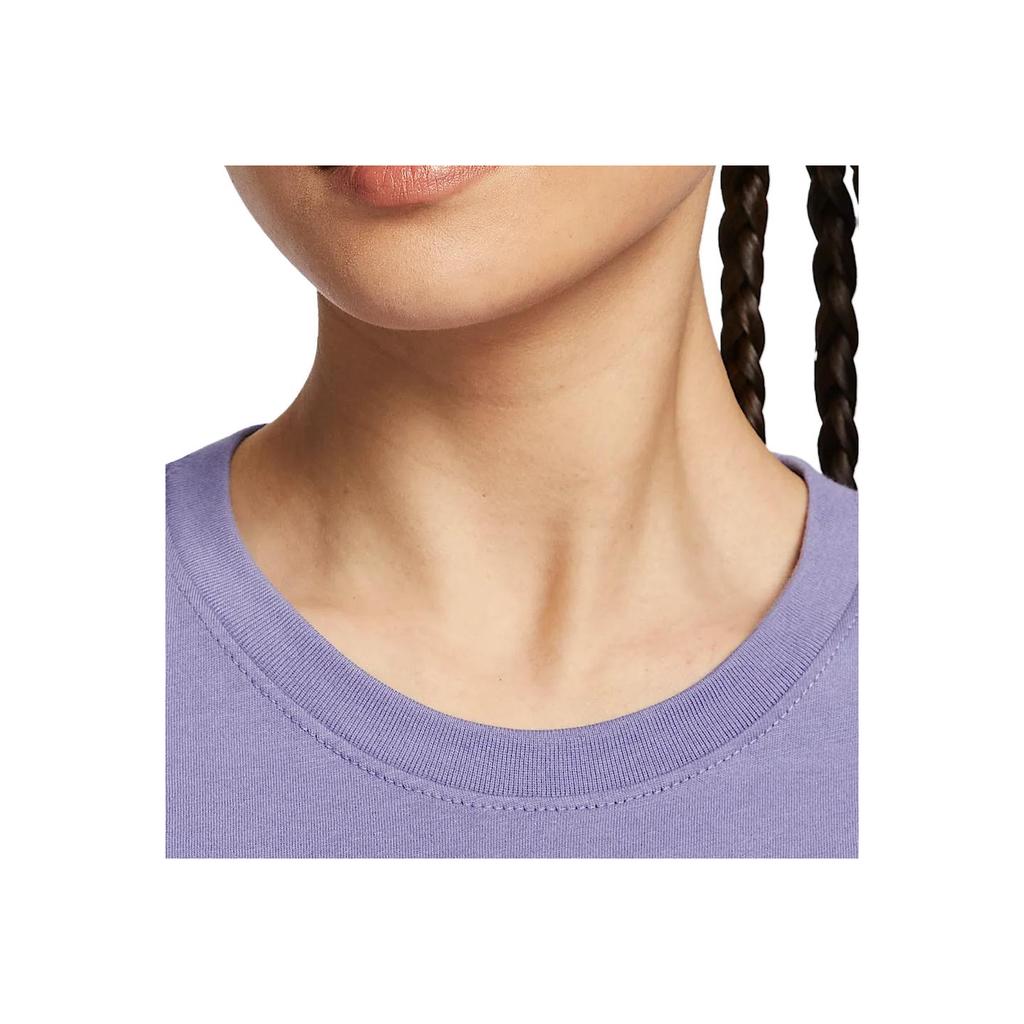 Nike Sportswear Essentials Comfortable Fashionable Versatile Solid Color Short Sleeve Regular T-Shirt Women T-Shirts Soft-Purple DX7907-527
