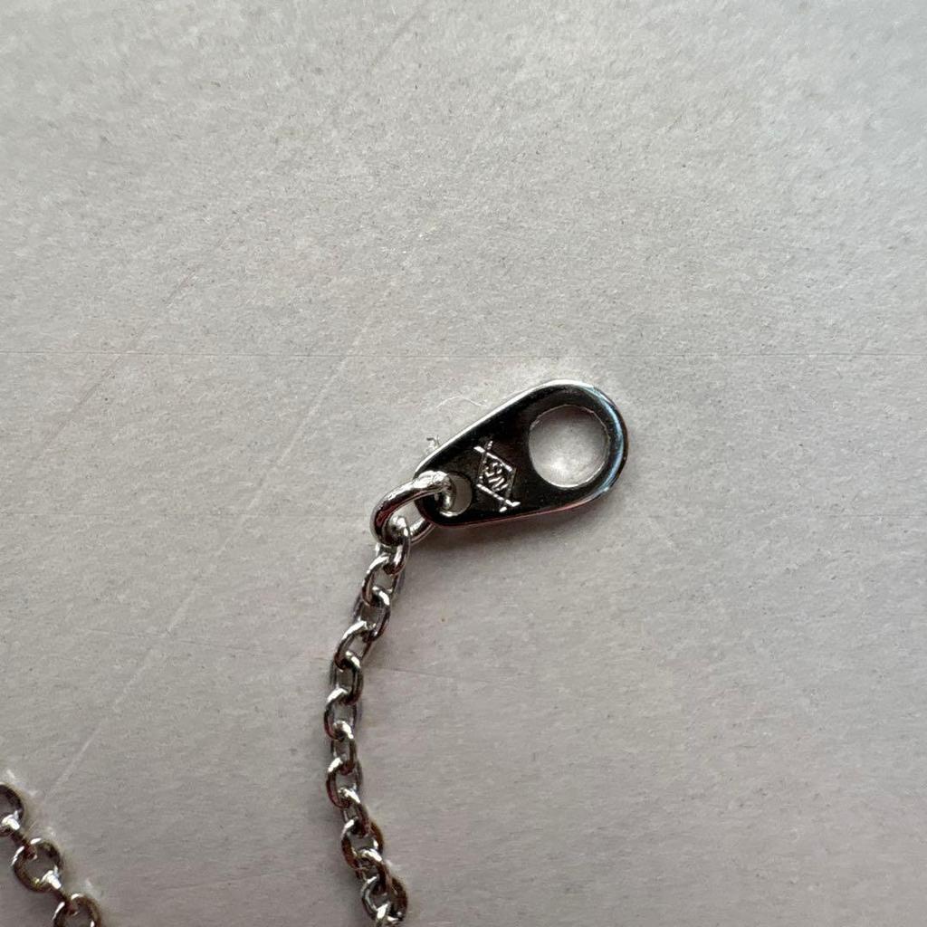 Used Silver chain necklace approx. 37cm with engraving