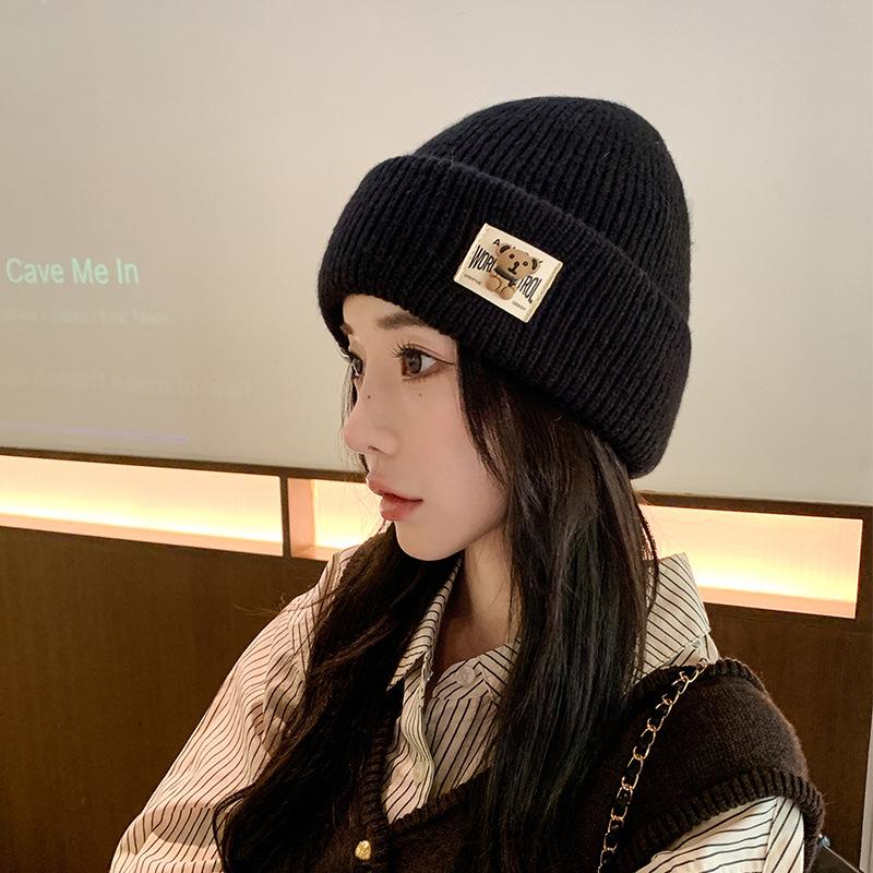 

Корейский стиль Осень и Зима Новая вязаная шапка Японский стиль Простая теплая шерстяная шапка Защита ушей Защита от холода Велосипедная шапка с отворотом one size