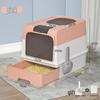 Spacious Enclosed Cat Litter Box with Anti-Splash Design and Easy-Clean Drawer