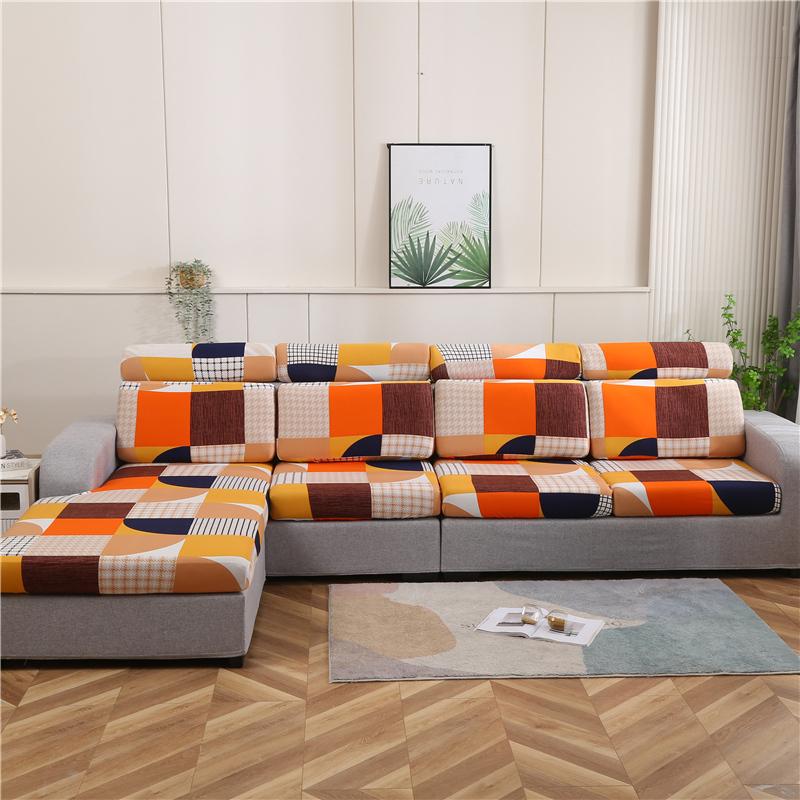 Floral Printed Sofa Seat Cushion Cover Furniture Protector Stretch Sofa Covers For Living Room Kids Pets Anti-Dust Removable