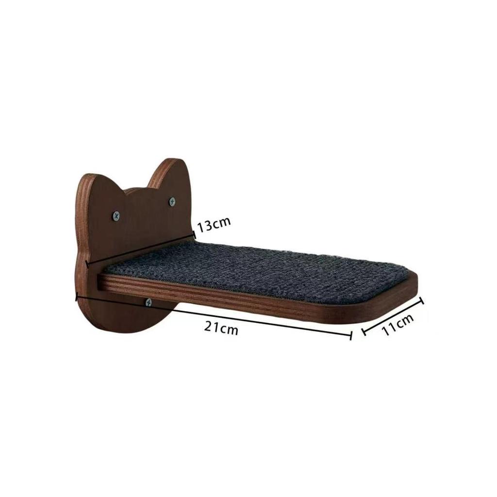 In-Stock Wall-Mounted Cat Tree with Hammock, Jumping Platform, Ladder, & Scratching Board