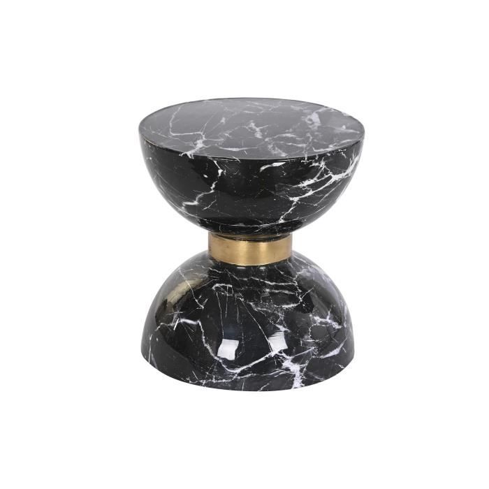 Table D'appoint - Noir - Fer - 33 X 33 X 35 Cm - Design Moderne - À Monter Soi-même