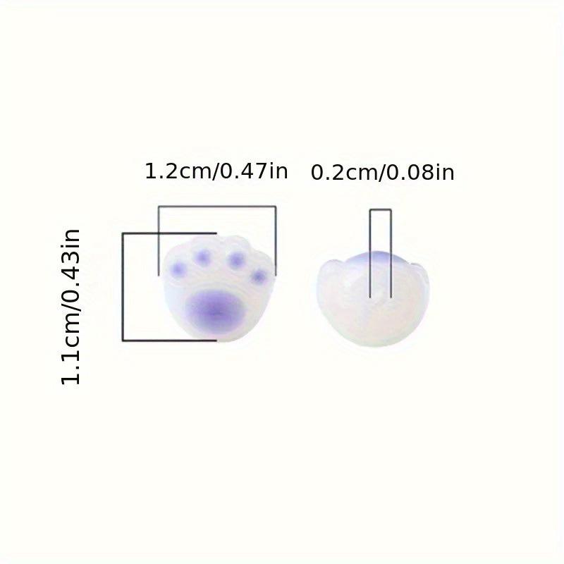 Acrylic Carbon Burned Cat Paw Print Beads for DIY Jewelry & Accessories.