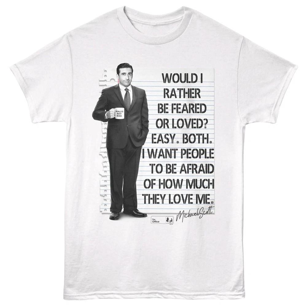 The Office TV Show Michael Scott Feared Or Loved Men s T shirt L
