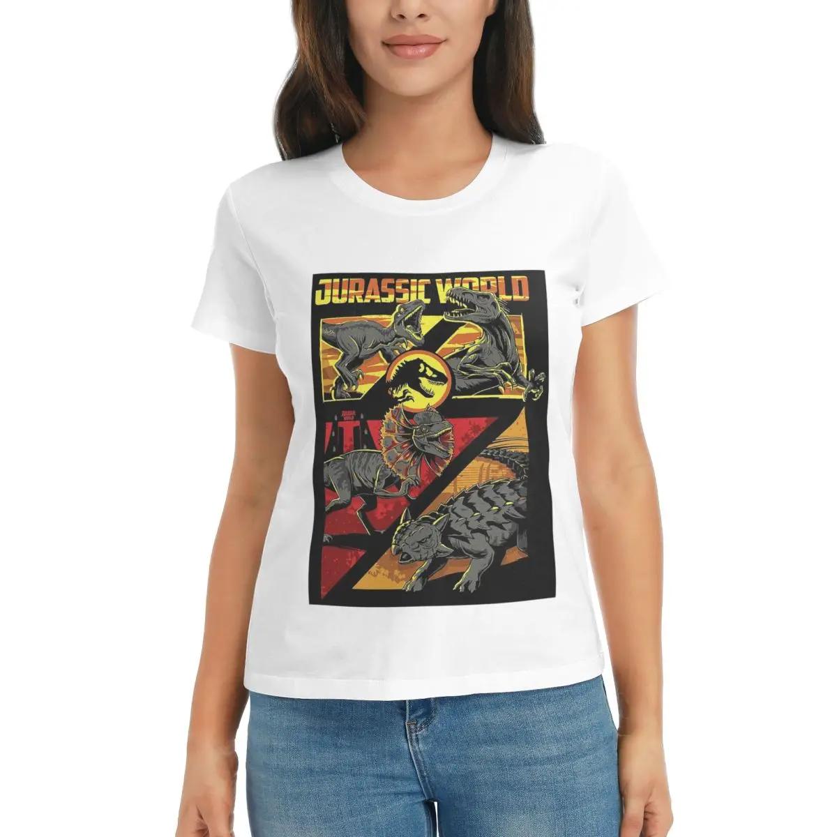 

Women TShirt Jurassic World Summer Short Sleeve Tees Crew Neck Cotton T Shirts Clothes Tops Streetwear S