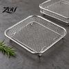 Space Saving Kitchen Gadgets Stackable Air Fryer Rack, 304 Stainless Steel Multi-Layer Grill Stand with Fine High Temperature Resistant Racks Mesh, 3
