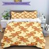 3Pcs Gingerbread Man Printed Bedding Set, Breathable And Soft,(Includes 1 Duvet Cover And 2 Pillowcases, Quilt Not Included) Yy250815192