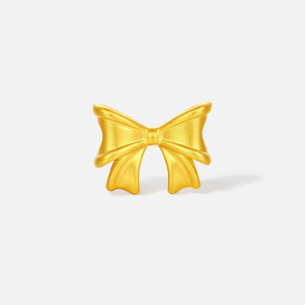 999 Pure Gold Bowknot Bracelet for Women - New Style Gift with S925 Chain