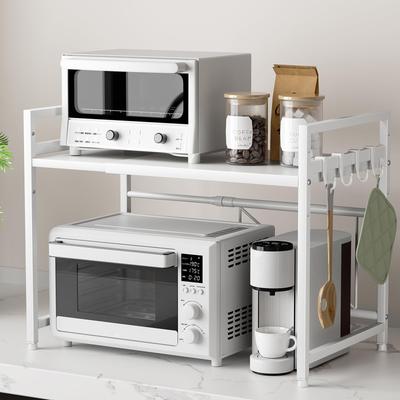 TKUIN Microwave Telescoping Toaster Width Microwave Oven Adjustable Shelf Microwave Load Capacity Comes with 4 Easy To Stylish Rack, Kitchen, Rack,