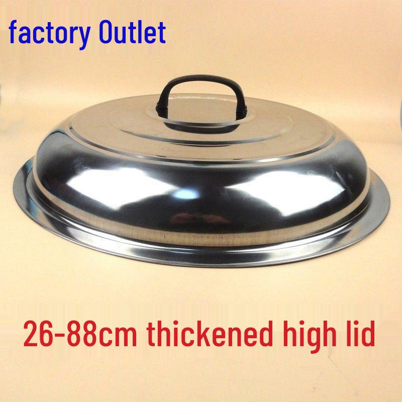 Stainless Steel Wok with High Lid & Free Shipping – Old-fashioned Stir-fry Pot, Heightened and Thickened Lid, Iron Body