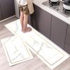 1Pcs Anti Fatigue Kitchen Rugs, OneHouse Marble Print Waterproof Non-Slip Thick Cushioned Kitchen Mat Heavy Duty Comfort Standing Mat for Kitchen