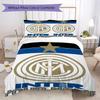 Set Copripiumino con Nome Personalizzato e Motivo Inter Milan Federa Decorazione per la Casa Regalo di Compleanno (1* copripiumino+2*federe senza imbottitura)